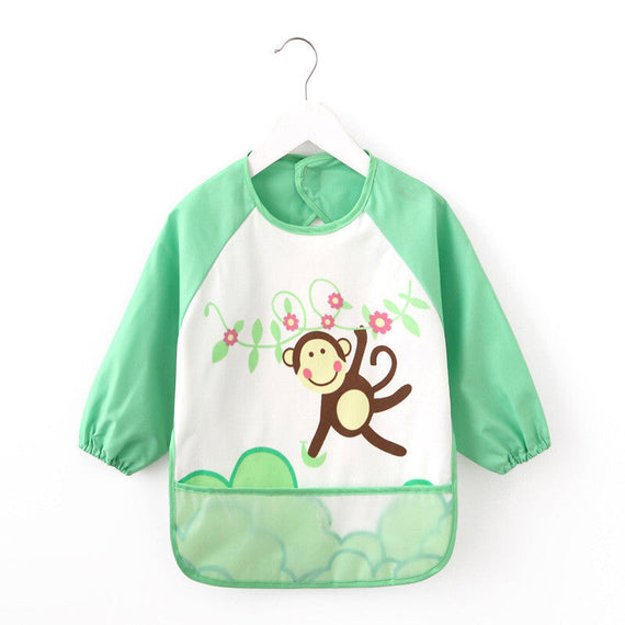 Premium Baby Smock Meal Apron - Green