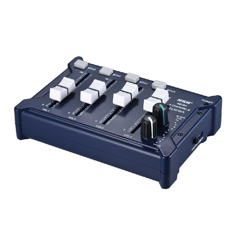 Professional Mini Pocket 4-Channel Mixer - Blue