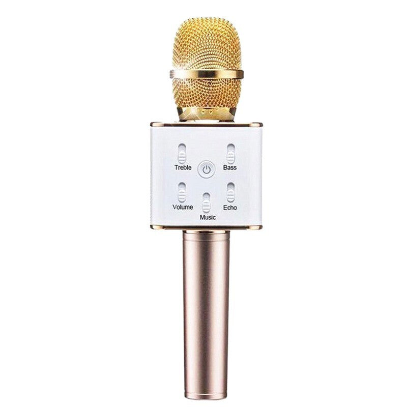 Q7 Portable Bluetooth Karaoke Microphone - Gold