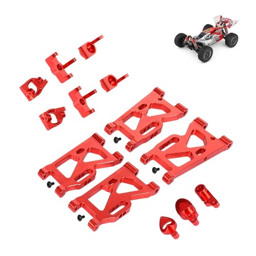 Front Rear Aluminum Alloy Suspension Arms Steering Hub Kit For WLtoys XKS 144001 RC Racing Car