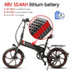 Samebike 20LVXD30 دراجة كهربائية 48V 350W عالية السرعة محرك تروس بدون فرش