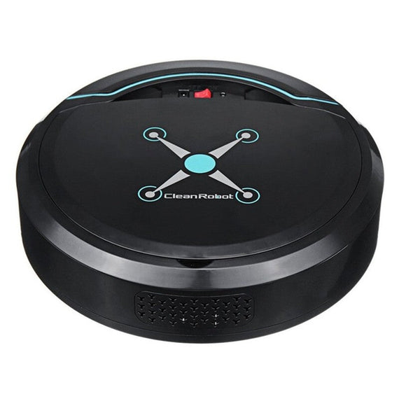 Rechargeable Auto Cleaning Smart Robot - Black