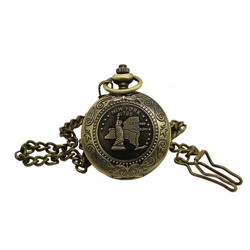 Retro Premium Compass Pocket Watch - Brown