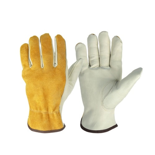 2pcs/Pack Cowhide Leather Men Working Welding Gloves