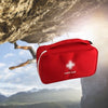 First Aid Pouch Empty Bag for Home Emergency Travelling Camping Hiking Outdoors with Handle,Red