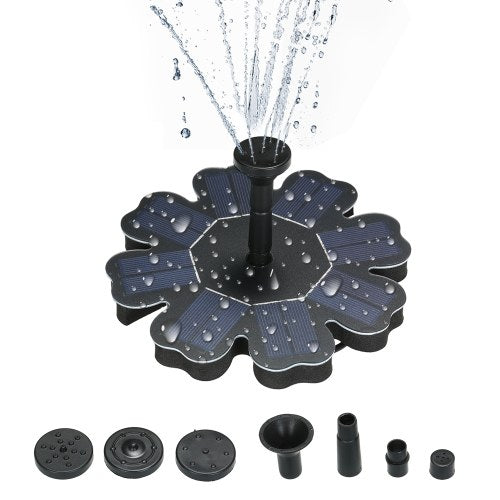 160mm/6.3" Solar Power Fountain Flower-shape Solar Panel Energy-saving Water Pump