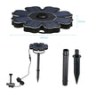 160mm/6.3" Solar Power Fountain Flower-shape Solar Panel Energy-saving Water Pump