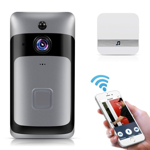 Smart Home WiFi Doorbell with Black Chime  EU Plug