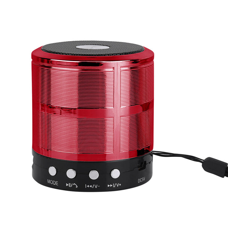 SD Card Speaker Durable Bluetooth Stereo - Red