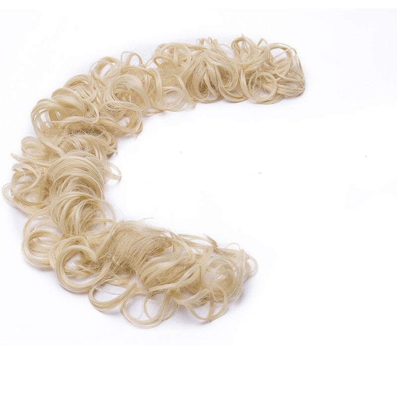 Scrunchie Hair Ponytail Wrap Curly - Bleach Blonde