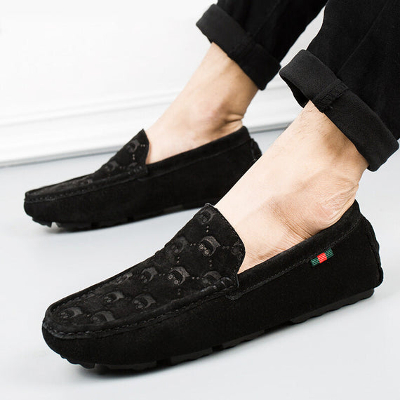 Soft Moccasins Men Loafers - Black