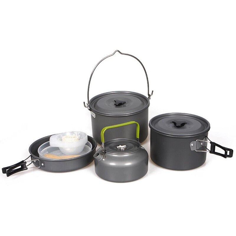 Sunions Premium 17961 Outdoor Camping Pot Set - Black