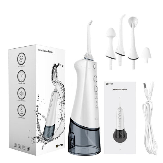 TWhite Portable Rechargeable Oral Irrigator - Black