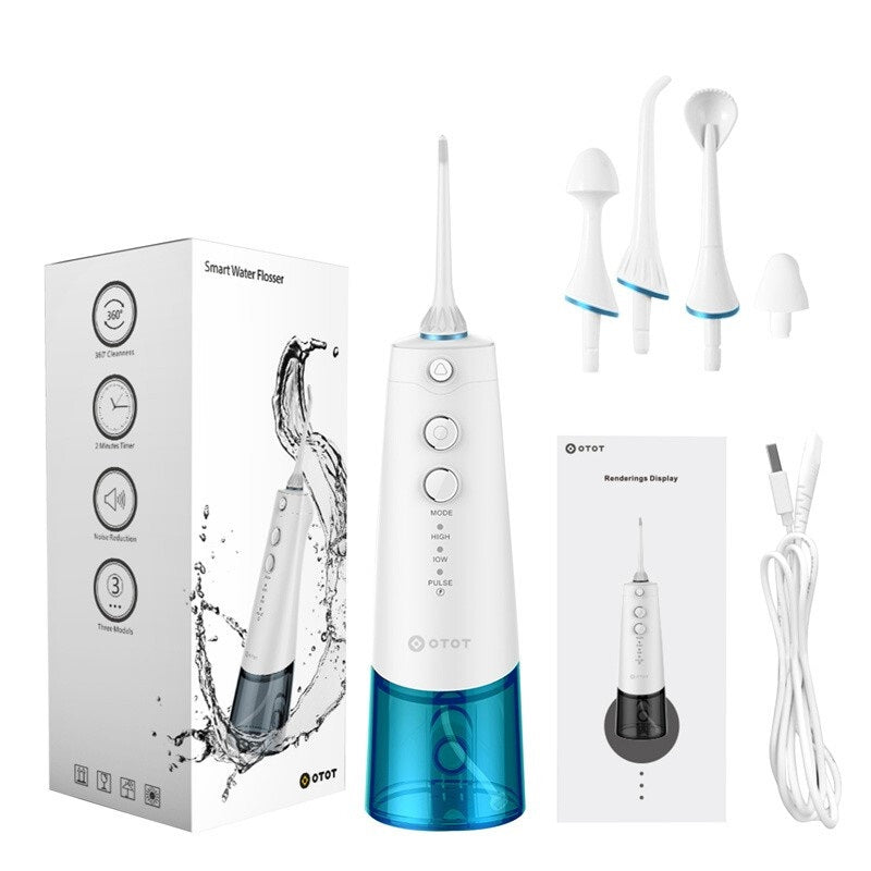 TWhite Portable Rechargeable Oral Irrigator - Blue