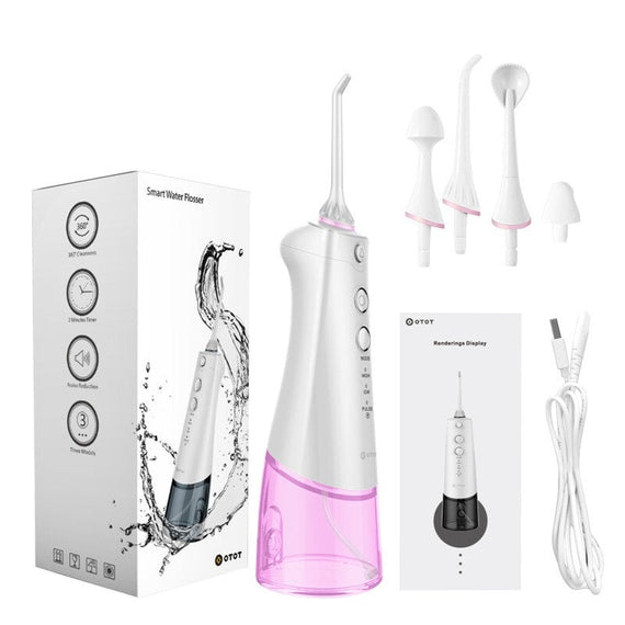 TWhite Portable Rechargeable Oral Irrigator - Pink