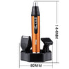 Three-In-One Multi-Function Nose Hair Trimmer - Orange