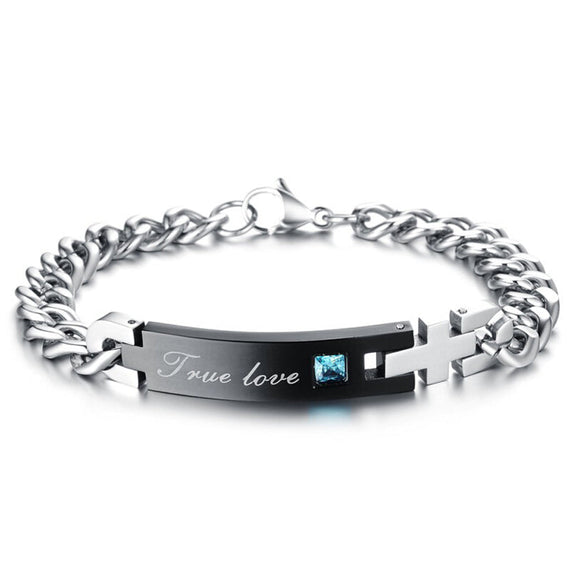 Titanium Premium Romantic Bangle Bracelets - Black