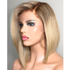 Fashionable Human Virgin Hair Wig - Golden