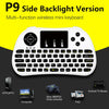 P9 2.4G RF Wireless Keyboard Flash Blacklit Keyboard w/ Touchpad Mouse Combo Multimedia Keys Handheld Remote Control for Android TV BOX PC Smart TV HTPC Tablet Smartphone