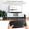 E30 2.4GHz Wireless QWERTY Keyboard with Trackball Mouse Black