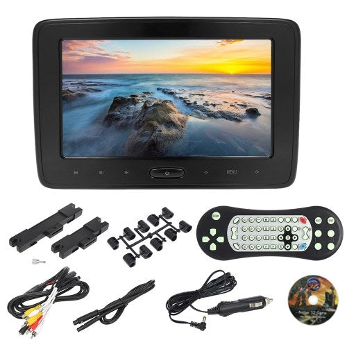 10 Inches Car Headrest DVD Player Auto Monitor 1024 * 600P Touch Button Support Game Disk HD Input AV Input SD Card Slot Headphone Output
