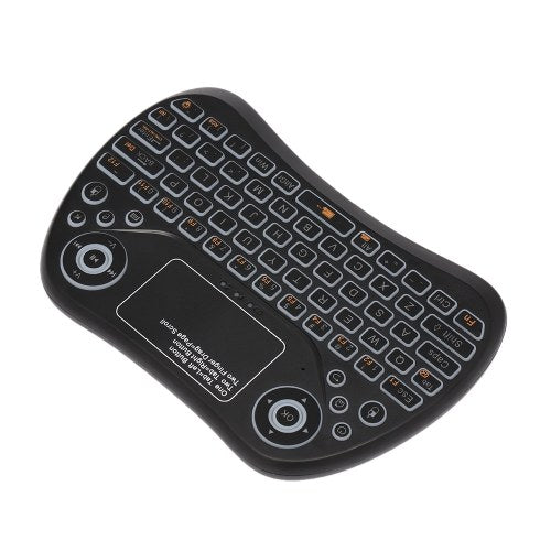 2.4GHz Mini Wireless Keyboard Touch Pad Mouse Combo RGB QWERTY Backlit Keyboard with Rechargeable Battery for Android TV Box Projector PC Laptop Wireless Smart Remote Controller