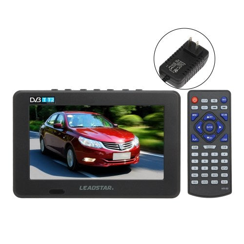 LeadStar Mini 7 بوصة DVB-T2 Digital Adalog Television 800x600 الدقة المحمولة دعم التلفزيون PVR USB TF البطارية 800mAh بطارية