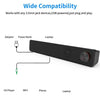 Smalody Soundbar Computer Speaker 3.5mm Wired Sound Bar USB Powered Speakers for Mobile Phone Laptop Computer