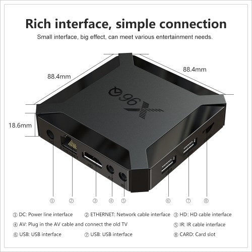 X96Q TV Box Android 10.0 Allwinner H313 Quad Core ARM Cortex A53 TV Set Top Box Support 4K 3D Media Player