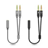 2 in 1 3.5MM Jack 1 Female to 2 Male Adapter Cable Stereo Headphone Audio Y Splitter Aux Cable Jack Audio for Speaker 25cm