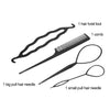 4Pcs Hair Twist Styling Clip Stick Pin Bun Braid Maker Hair Accessories Kit DIY Hair Style Tool