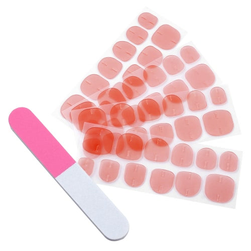 2 Sheets 48pcs Double-sided Nail Glue Sticker Jelly Transparent Flexible Fake Nail Tips Adhesive Nail Glue with Nail Manicure Tool