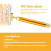 High Frequency Vibration 24K Gold Plated Energy Beauty Bar Massager Anti-aging Face Eye Wrinkle Eraser Firming Roller Stick