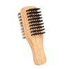 Men's Beard Brush Double-sided Facial Hair Brush Shaving Comb Male Mustache Brush Solid Wood Handle Optional Size