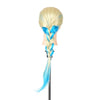 27" Mannequin Head Blue+Gold Hairdressing Training Head Hair Braiding Styling Practice Dummy Head Model With Clamp