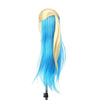 27" Mannequin Head Blue+Gold Hairdressing Training Head Hair Braiding Styling Practice Dummy Head Model With Clamp