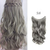 One Piece No Clip Hair Extensions Long Curly Hairpiece