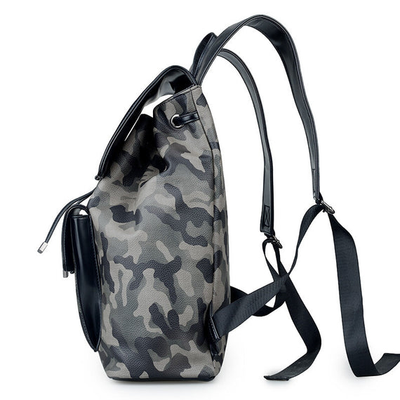 Woodseed Premium Camouflage Leather Bag - Black