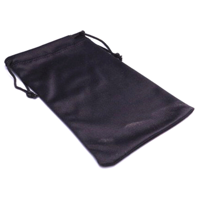 Waterproof Soft Cloth Glasses Bag - Black