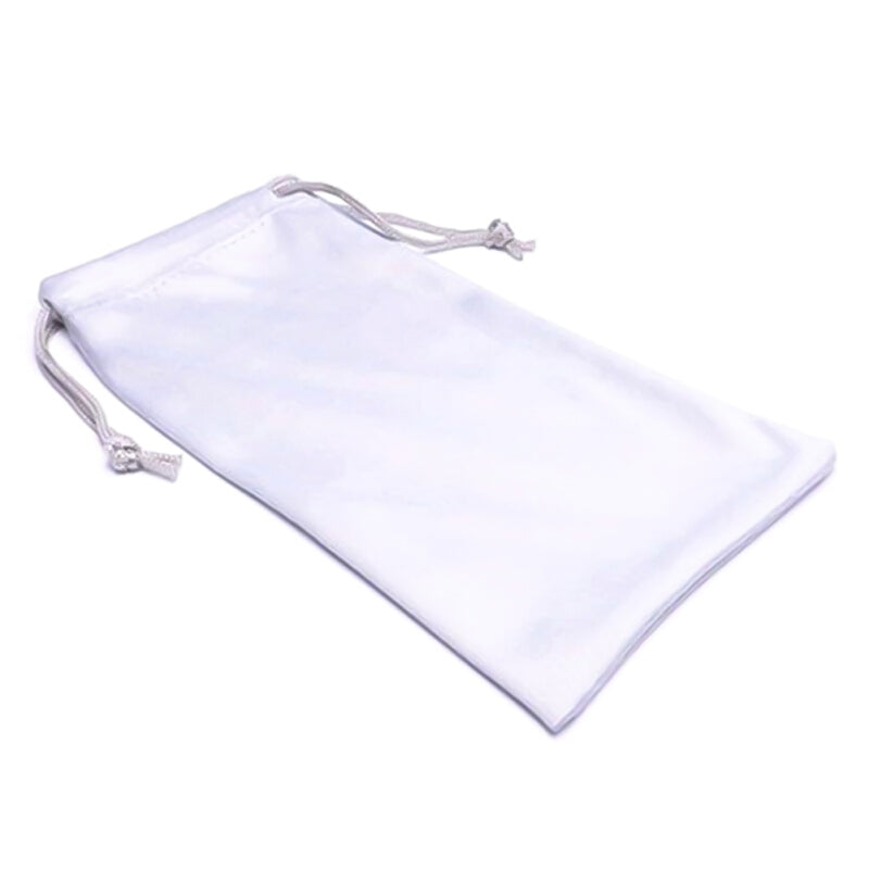 Waterproof Soft Cloth Glasses Bag - White