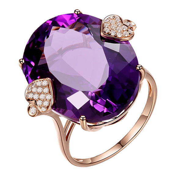 Wedding Premium Heart Ring Jewelry - Purple