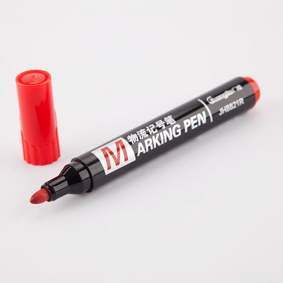 Wide Premium 12Pcs Classic Marker Pen - Red