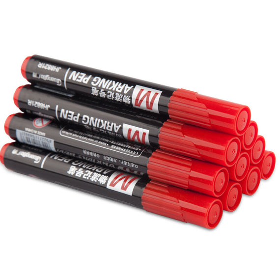 Wide Premium 12Pcs Classic Marker Pen - Red