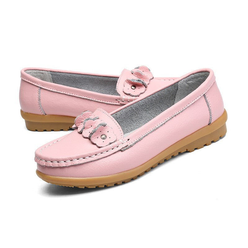 Women Cow Muscle Ballet Light Shoes - Pink