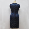 Women Lace Embroidery Bodycon Dress - Blue