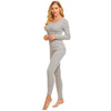 Women Thermal Underwear Top & Bottom - Gray