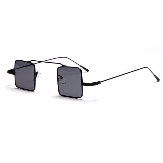 Women's Fashion Metal Frame Sunglasses - Black