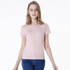 Women's Round Neck Fitted T-shirt - Pink