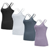 Women's Yoga Shirt Open Back Tops