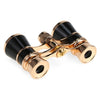 3x25 Opera Glasses Lens Retro Metal Body Mini Theater Binoculars